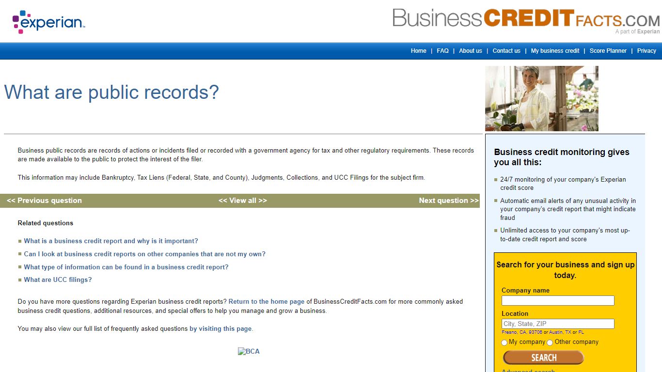 What are public records? BusinessCreditFacts.com | Experian